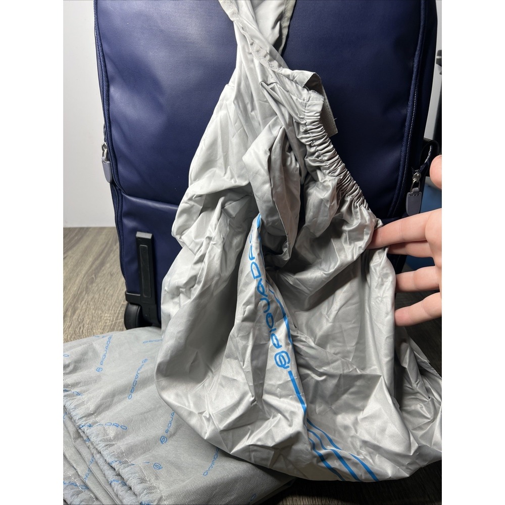 PIQUADRO Coleos Cabin Backpack Trolley Night Blue Rolling Suitcase Carry-On EUC! - Picture 12 of 16